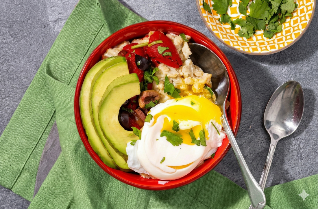 Healthy bowl with egg, avocado, and grains, Meals subscription in kolkata
