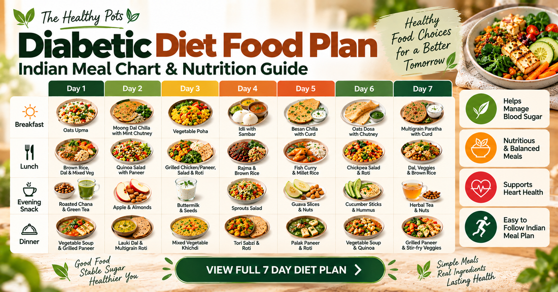 Diabetic Diet Food Plan: Indian Meal Chart & Nutrition Guide | The Healthy Pots