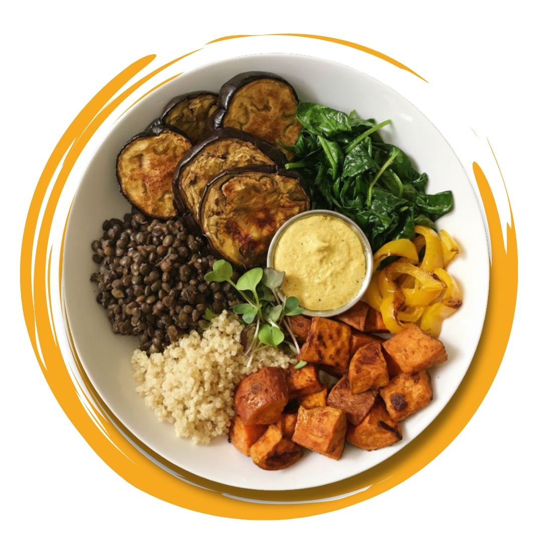 Balanced bowl with grains, vegetables, and protein for a nutritious Meals subscription in Kolkata.