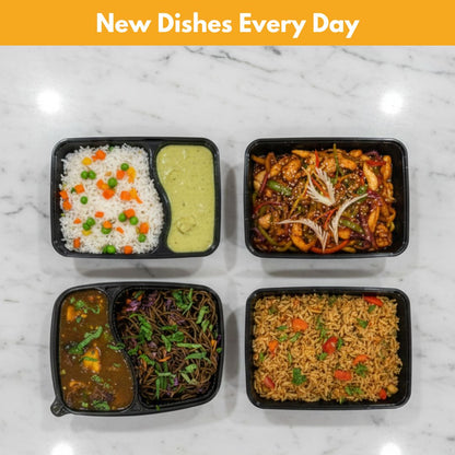 Daily fresh meal boxes with variety and taste, delivering Healthy Meals in Kolkata.